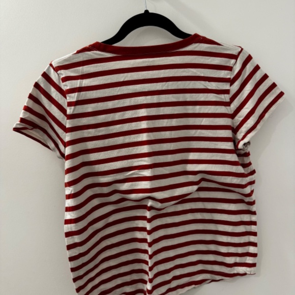 Madewell Stripped Cotton Short Sleeved T-shirt, Size Large - Picture 3 of 4